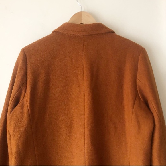 Linea by Louis Dell’Olio Rust Wool Blend Button Up Blazer w/ Pockets Size Large - Picture 5 of 11